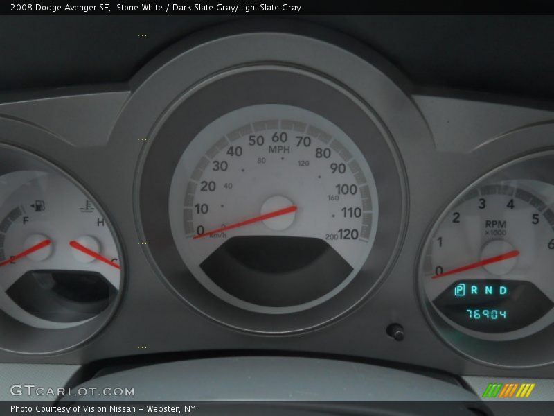 Stone White / Dark Slate Gray/Light Slate Gray 2008 Dodge Avenger SE