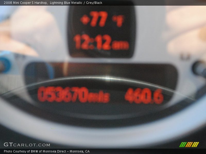 Lightning Blue Metallic / Grey/Black 2008 Mini Cooper S Hardtop
