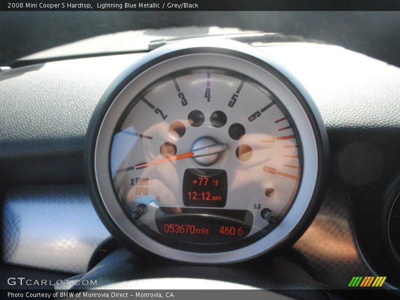 Lightning Blue Metallic / Grey/Black 2008 Mini Cooper S Hardtop