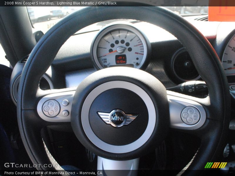 Lightning Blue Metallic / Grey/Black 2008 Mini Cooper S Hardtop