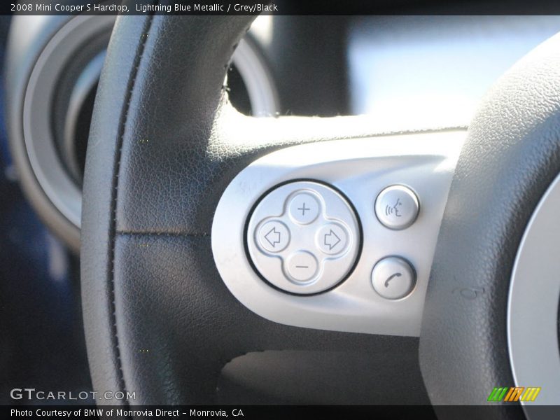 Lightning Blue Metallic / Grey/Black 2008 Mini Cooper S Hardtop