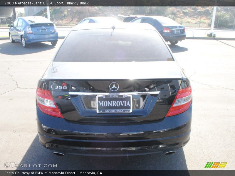 Black / Black 2008 Mercedes-Benz C 350 Sport