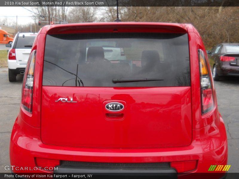 Molten Red / Red/Black Sport Cloth 2010 Kia Soul Sport