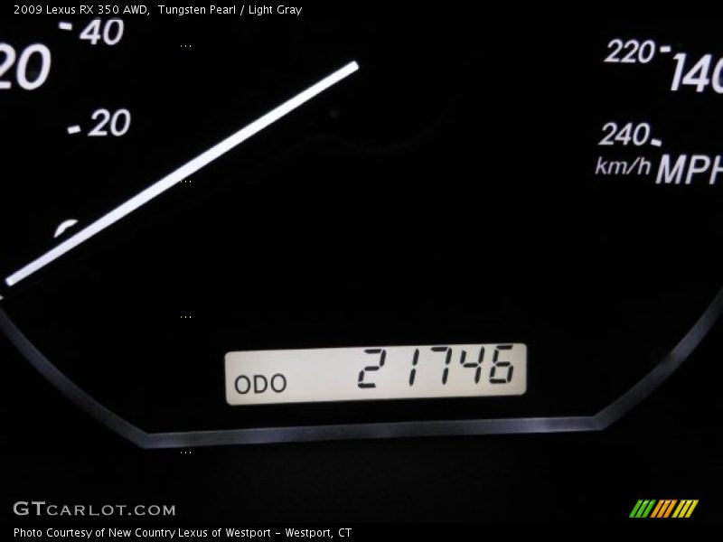 Tungsten Pearl / Light Gray 2009 Lexus RX 350 AWD