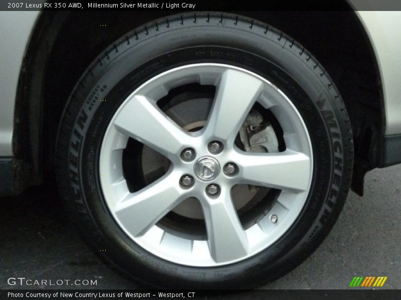 Millennium Silver Metallic / Light Gray 2007 Lexus RX 350 AWD