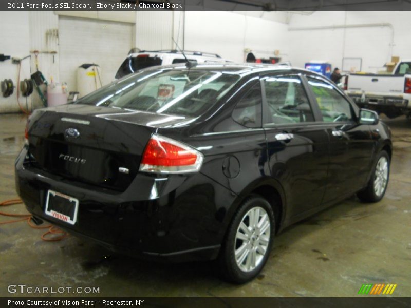 Ebony Black / Charcoal Black 2011 Ford Focus SEL Sedan