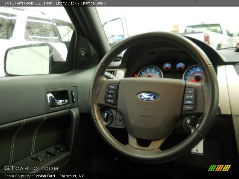 Ebony Black / Charcoal Black 2011 Ford Focus SEL Sedan