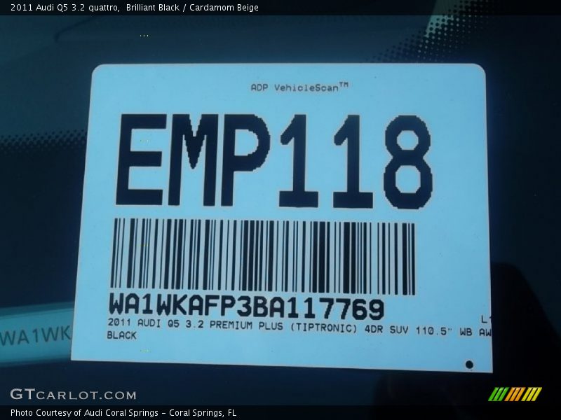 Brilliant Black / Cardamom Beige 2011 Audi Q5 3.2 quattro