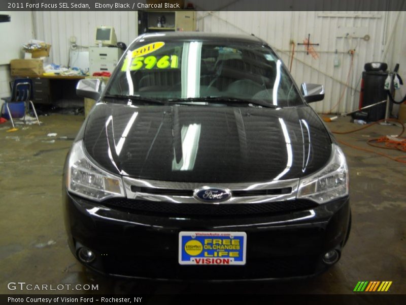 Ebony Black / Charcoal Black 2011 Ford Focus SEL Sedan
