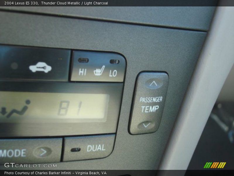 Thunder Cloud Metallic / Light Charcoal 2004 Lexus ES 330