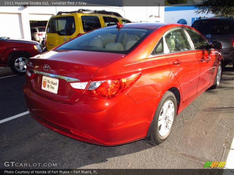 Venetian Red / Gray 2011 Hyundai Sonata GLS
