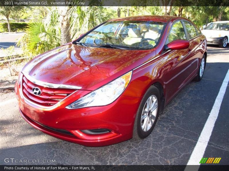 Venetian Red / Gray 2011 Hyundai Sonata GLS