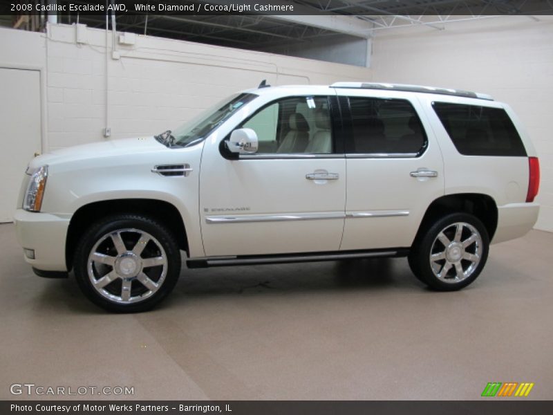 White Diamond / Cocoa/Light Cashmere 2008 Cadillac Escalade AWD