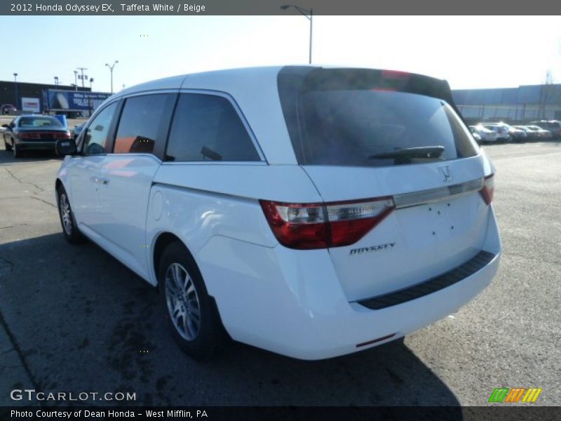 Taffeta White / Beige 2012 Honda Odyssey EX