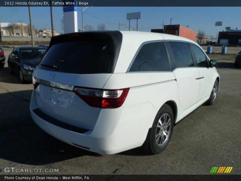 Taffeta White / Beige 2012 Honda Odyssey EX