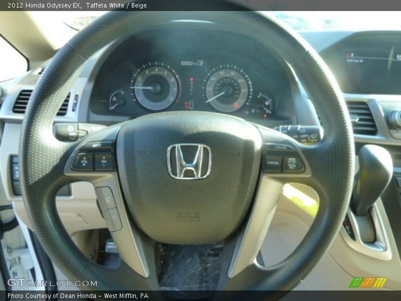 Taffeta White / Beige 2012 Honda Odyssey EX