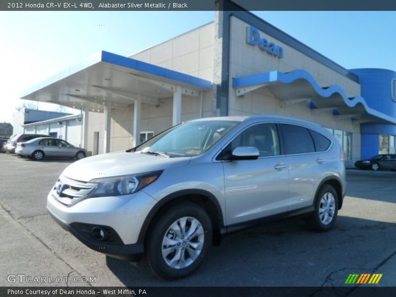 Alabaster Silver Metallic / Black 2012 Honda CR-V EX-L 4WD
