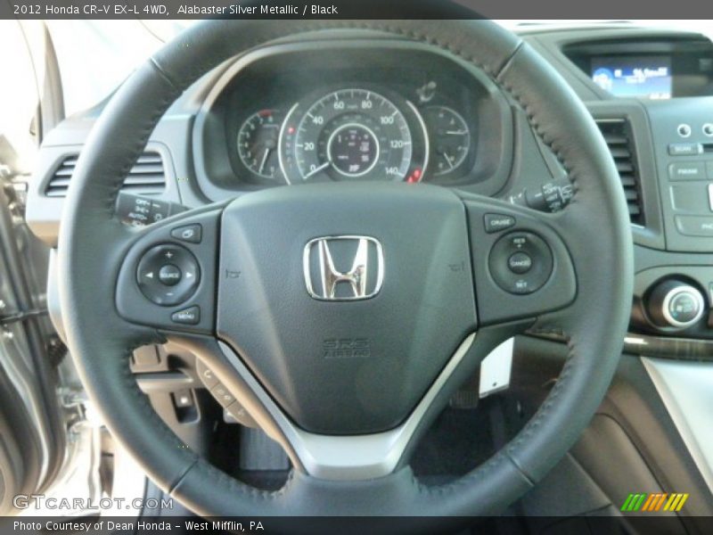 Alabaster Silver Metallic / Black 2012 Honda CR-V EX-L 4WD
