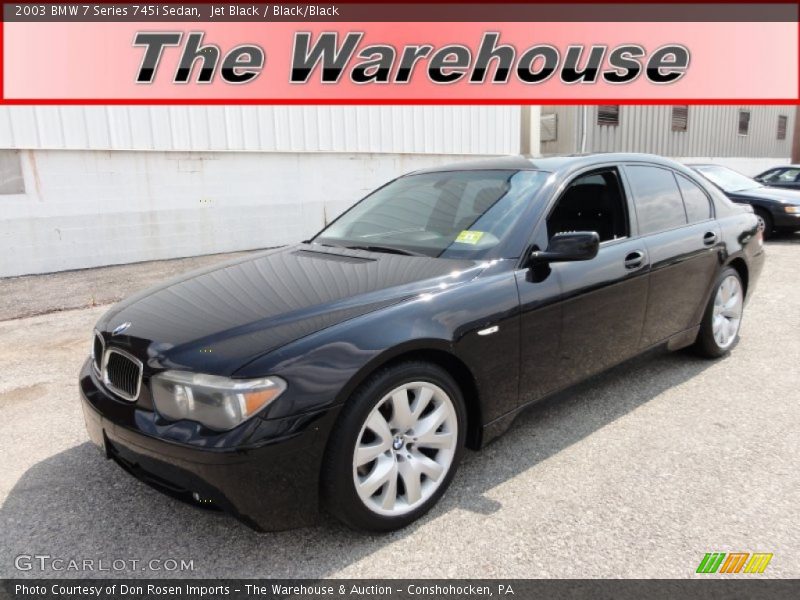 Jet Black / Black/Black 2003 BMW 7 Series 745i Sedan