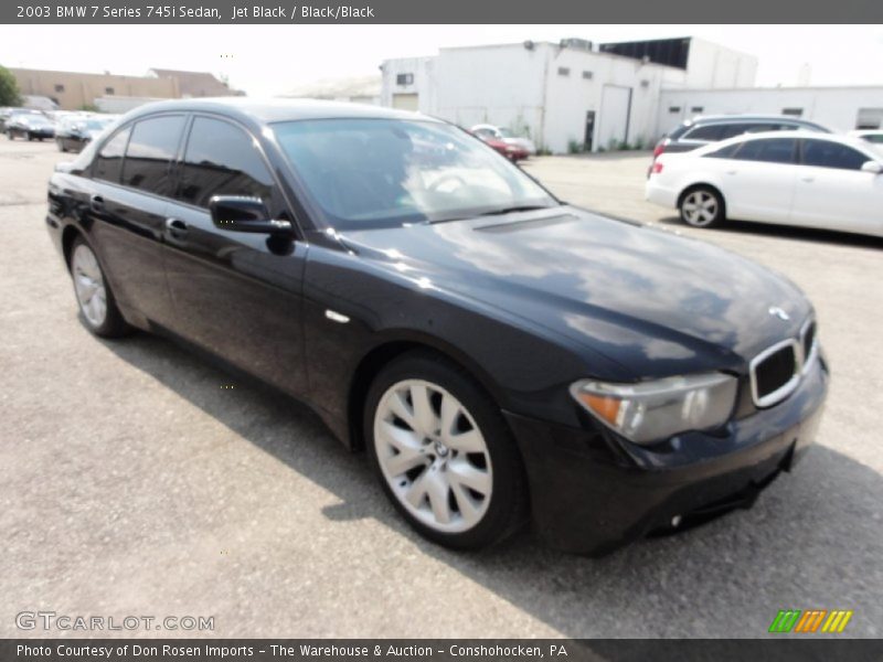 Jet Black / Black/Black 2003 BMW 7 Series 745i Sedan