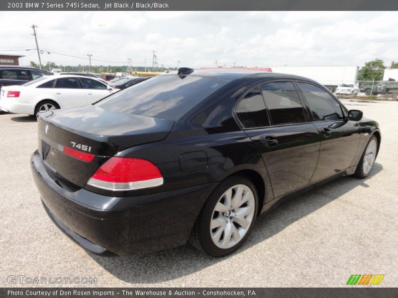 Jet Black / Black/Black 2003 BMW 7 Series 745i Sedan