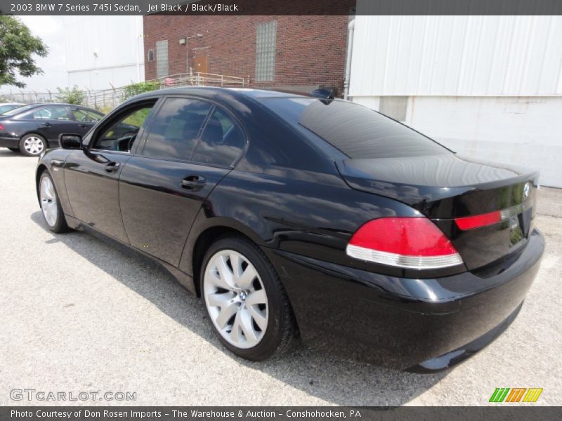 Jet Black / Black/Black 2003 BMW 7 Series 745i Sedan