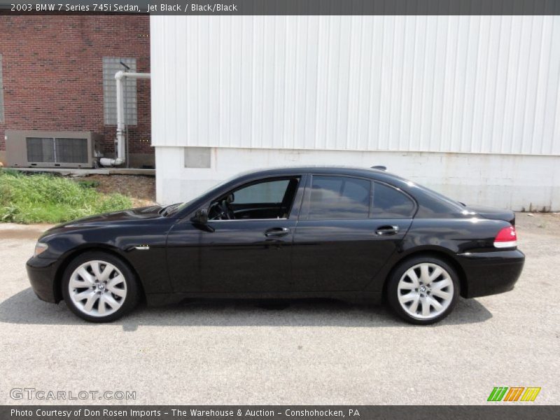 Jet Black / Black/Black 2003 BMW 7 Series 745i Sedan
