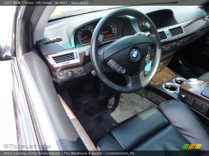 Jet Black / Black/Black 2003 BMW 7 Series 745i Sedan