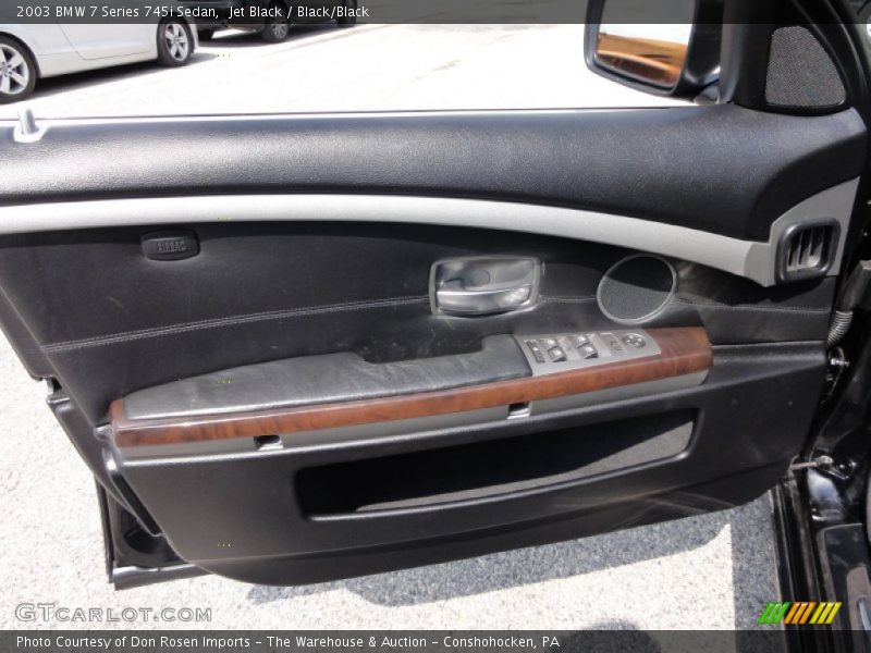 Jet Black / Black/Black 2003 BMW 7 Series 745i Sedan