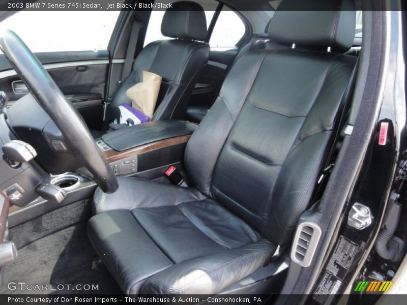 Jet Black / Black/Black 2003 BMW 7 Series 745i Sedan