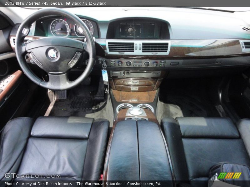 Jet Black / Black/Black 2003 BMW 7 Series 745i Sedan