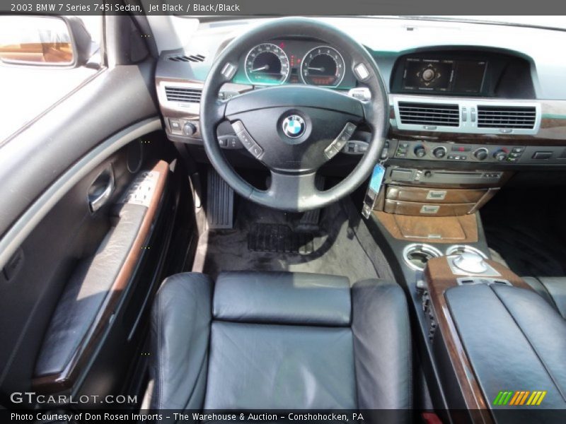 Jet Black / Black/Black 2003 BMW 7 Series 745i Sedan