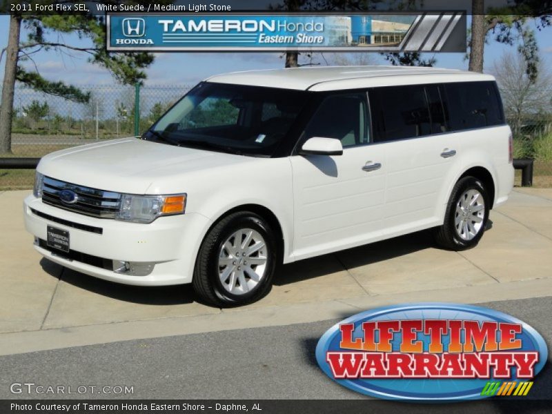 White Suede / Medium Light Stone 2011 Ford Flex SEL