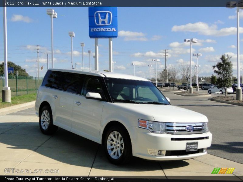 White Suede / Medium Light Stone 2011 Ford Flex SEL