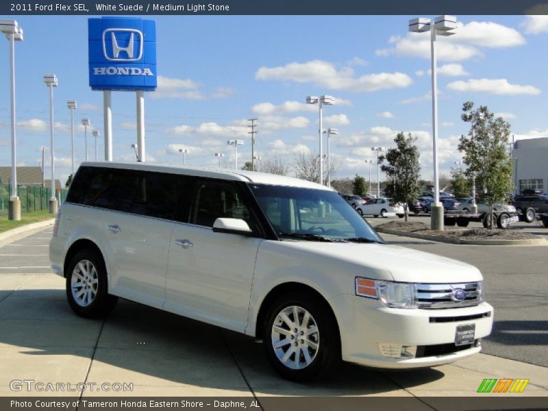 White Suede / Medium Light Stone 2011 Ford Flex SEL