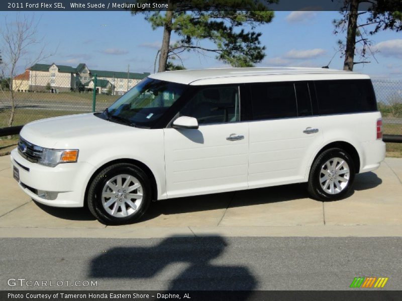 White Suede / Medium Light Stone 2011 Ford Flex SEL
