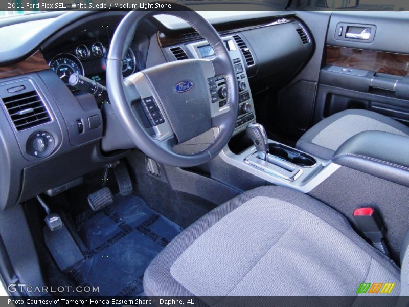 White Suede / Medium Light Stone 2011 Ford Flex SEL