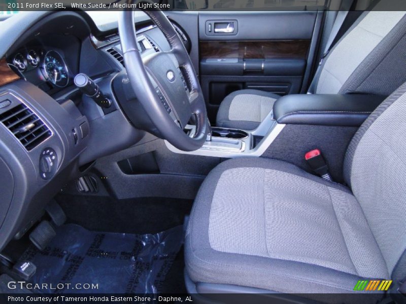 White Suede / Medium Light Stone 2011 Ford Flex SEL