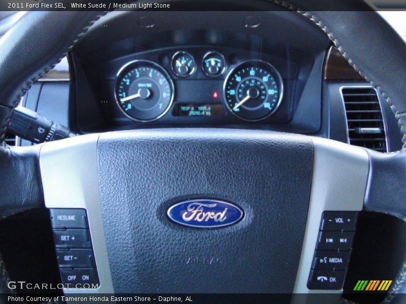 White Suede / Medium Light Stone 2011 Ford Flex SEL