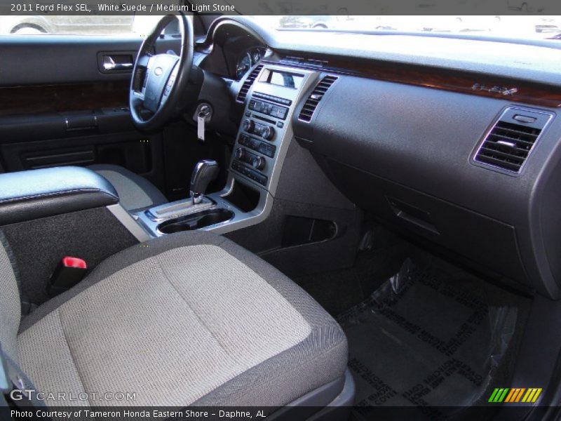 White Suede / Medium Light Stone 2011 Ford Flex SEL