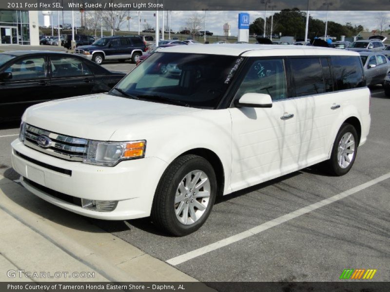White Suede / Medium Light Stone 2011 Ford Flex SEL