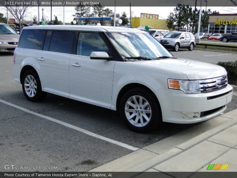 White Suede / Medium Light Stone 2011 Ford Flex SEL