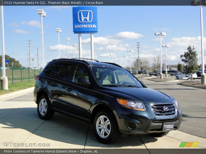 Phantom Black Metallic / Cocoa Black 2010 Hyundai Santa Fe GLS
