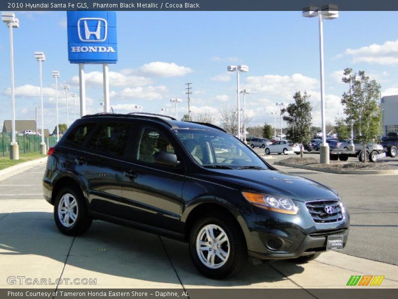 Phantom Black Metallic / Cocoa Black 2010 Hyundai Santa Fe GLS