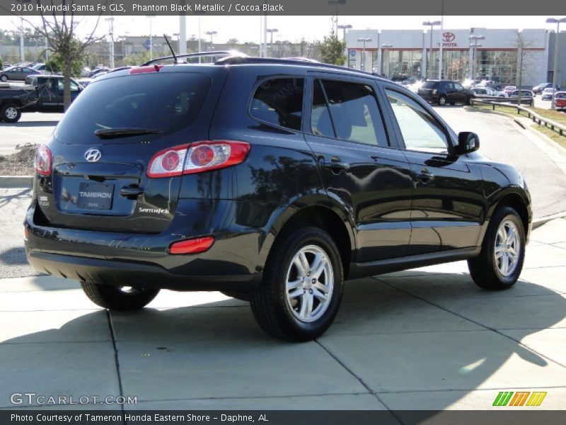 Phantom Black Metallic / Cocoa Black 2010 Hyundai Santa Fe GLS