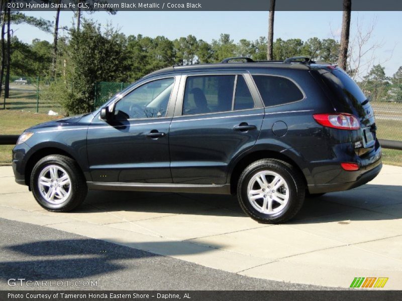 Phantom Black Metallic / Cocoa Black 2010 Hyundai Santa Fe GLS