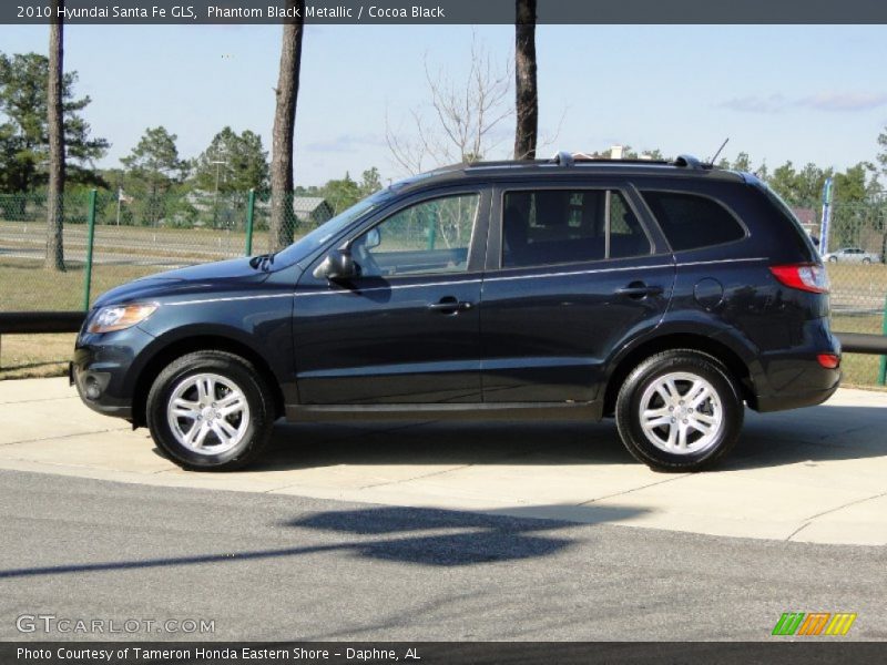Phantom Black Metallic / Cocoa Black 2010 Hyundai Santa Fe GLS