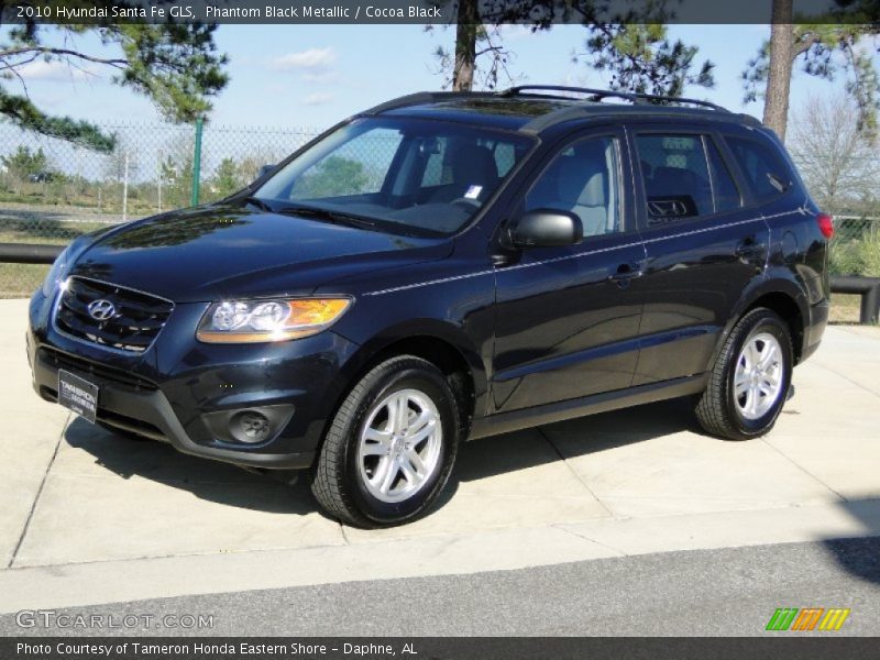 Phantom Black Metallic / Cocoa Black 2010 Hyundai Santa Fe GLS