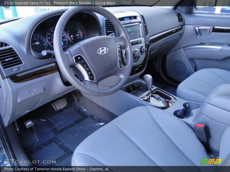 Phantom Black Metallic / Cocoa Black 2010 Hyundai Santa Fe GLS