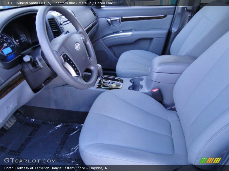 Phantom Black Metallic / Cocoa Black 2010 Hyundai Santa Fe GLS